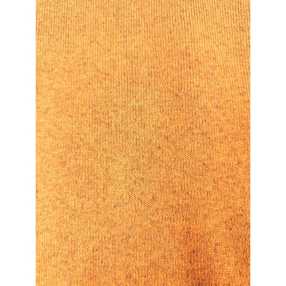 LL Bean Sweater Fleece Pullover Womens Large Rust Orange Snap T Kangaroo Pocket - Picture 7 of 7